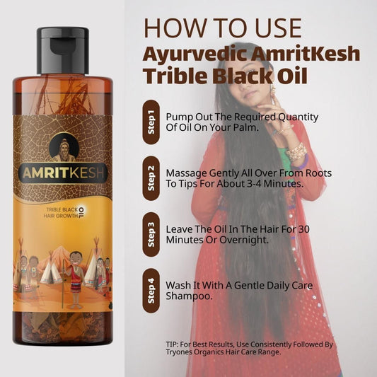 Amritkesh Tribal Black Hair Growth Oil 100ml (Pack of 2)